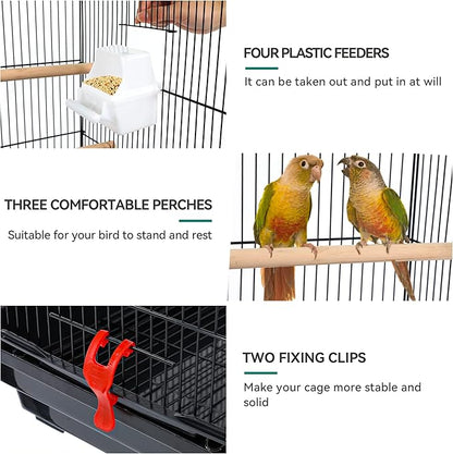 YITAHOME 62 Inch Large Bird Cage - Metal Flight Cage with Rolling Stand, Feeding Doors &amp; Hanging Accessories for Parrots Cockatiels Conures Lovebirds Parakeets Small Birds