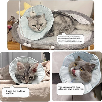 Touchdog Foldable Dog Cone Collar for Cats &amp; Dogs - Adjustable Soft Recovery Collar with Waterproof PU Coating, Lightweight Design, 24.5cm/9.6in Wide Barrier (Pink, S)