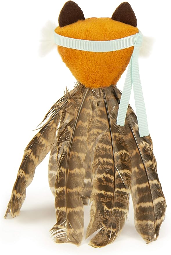 SmartyKat Toss-A-Fox Feather Toss &amp; Chase Cat Toy, Randomly Selected Color - Brown OR White, One Size
