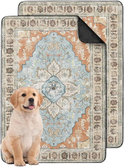 Washable Pee Pads for Dogs 2 Pack, Absorbent Reusable Puppy Pads Waterproof, Leakproof &amp; Non-Slip Whelping Pad, Potty Training Pads for Dogs Playpen Mat 24x36