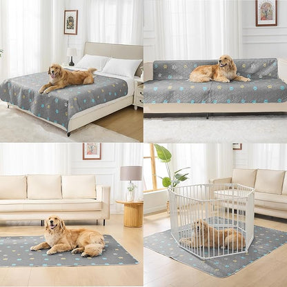 Aitmexcn Washable Puppy Dog Pee Pad, 100% Waterproof Whelping Training Mat for Puppy/Senior Dog, Fast Drying Reusable Puppy Pads for Indoor, Outdoor and Car Travel- 72&