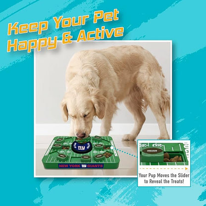 Pets First NFL New York Giants Large Puzzle Toy - Interactive Dog Treat &amp; Slow Feeding Toy