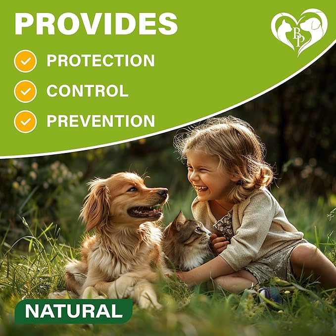 Flea and Tick Prevention for Small Dogs &amp; Cats, Rabbits - Natural Flea Treatment &amp; Pest Control - Topical Flea &amp; Mosquito Repellent for Puppy and Kitten - All Pets