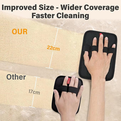 Upgraded Pet Hair Removal Glove - Reusable Electrostatic Fur Remover for Furniture, Clothes, Carpet &amp; Car, Ideal for Dogs &amp; Cats