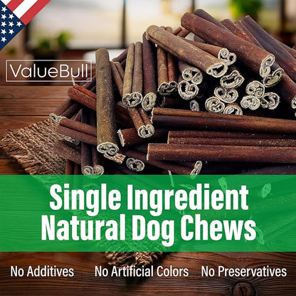 ValueBull USA Collagen Sticks for Dogs, 6 Inch Medium Chews, Natural Long-Lasting Dog Treats, 50 Count - Promotes Joint, Skin &amp; Coat Health with Glucosamine and Chondroitin
