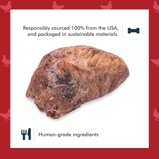 King Lou Pets - Whole Chicken Hearts for Dogs and Cats - Freeze Dried Cat Treats and Dog Treats - USA-Made Chicken Hearts - Taurine, Zinc, &amp; Iron to Support Heart Health - Contains 50-60 Whole Hearts