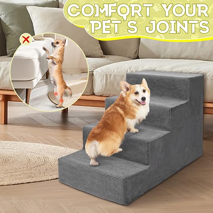 Niubya Dog Stairs for Small Dogs and Cats,18&
