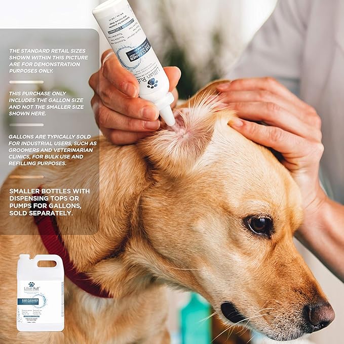 Lillian Ruff Ear Cleaner &amp; Otic Rinse for Sensitive Ears: Alcohol Free Dog Ear Wash with Alo+H6+F6:K28F6:N29