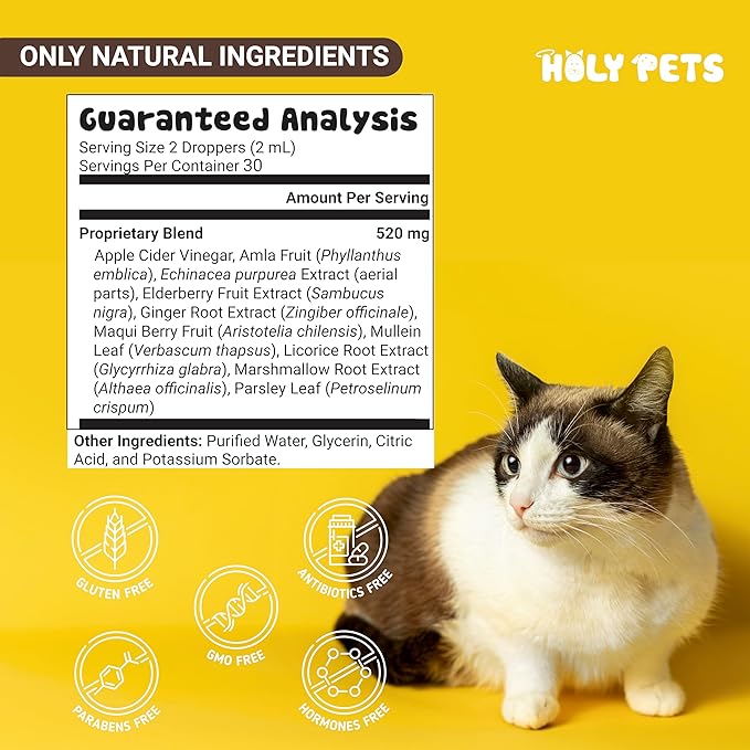 Cough Medicine for Dogs &amp; Cats, Respiratory Infection Support - Sneezing Relief &amp; Kennel Cough Treatment - Pet Asthma Support - Made with Natural Ingredients in The USA