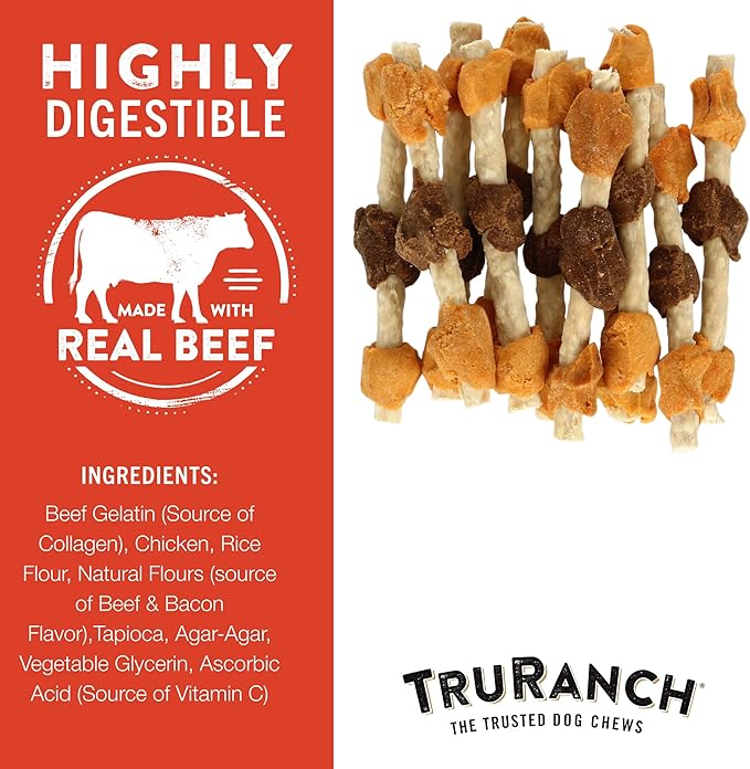 5" BBQ Collagen Skewers - Collagen Dog Chews - Long Lasting Healthy Joint Support Dog Treat - Rawhide Alternative - Skin &amp; Coat Health, 1 Bag, 15 Count