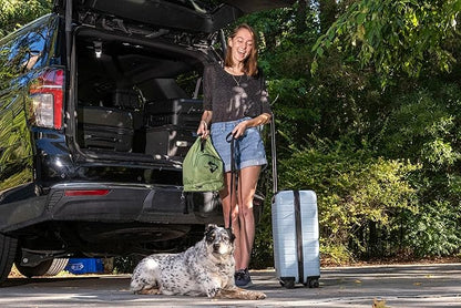 Dog Travel Bag – Large Capacity Pet Food Organizer with Backpack Leash, Water-Resistant &amp; Food-Safe, Includes ID Tag – Travel Gear for Dogs, Hiking, Camping &amp; Road Trips (Green)