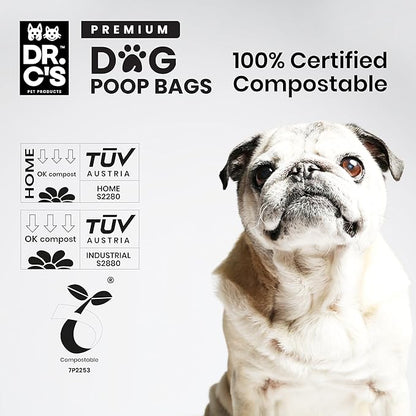 100% Certified Compostable Dog Poop Bags - Dr. C&