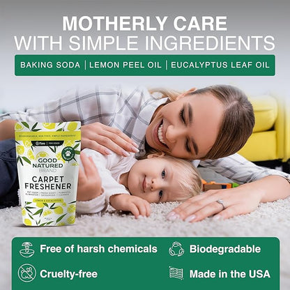 Good Natured Brand | Laundry Bundle | Carpet Freshener Lemon &amp; Eucalyptus 47oz | Pet-Friendly Carpet Deodorizer | Laundry Powder Peppermint 47oz | Hypoallergenic Laundry Powder 94 Loads