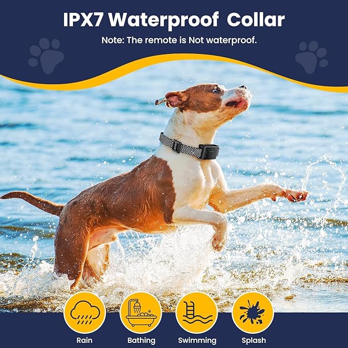 Wireless Dog Fence Invisib for Dogs Electric Fence 185 Days Standby Training Collar, Flash Light &amp; Waterproof Portable Dog Perimeter Collar with 3 Training Mode for 1 Dog Large Medium