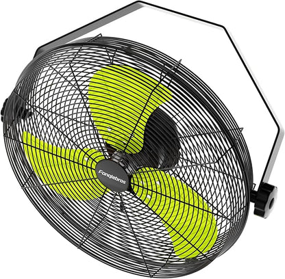 2600 CFM 14 inch Outdoor High Velocity Wall Mounted Fan, 3-Speed Metal Fans with IP44 Enclosure Motor, Industrial Grade Weatherproof Wall Fan for Patio, Greenhouse, Garage, and Gazebo