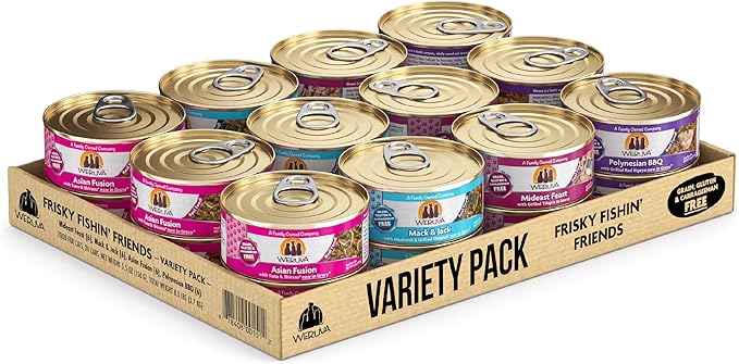 Weruva Classic Cat Food, Variety Pack, Frisky Fishin&