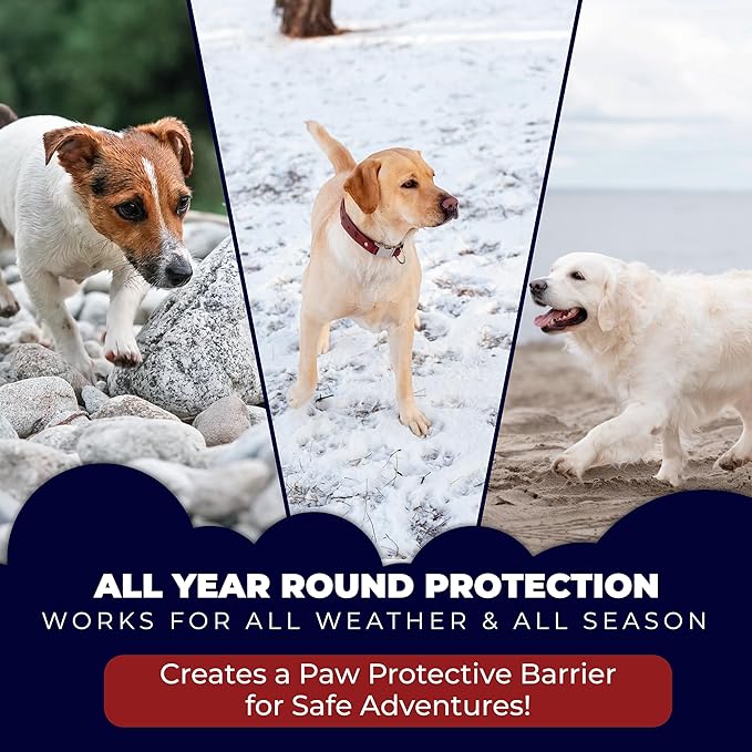 Dog Paw Pad Balm - 3-in-1 Lick Safe Soother &amp; Moisturizer&amp; Lotion for Dog Paws Nose, Elbow, Snout - Natural, Quick-Drying, Non-Sticky - All-Weather Cat Paw Balm Cream- 3.5 Oz/100Gram
