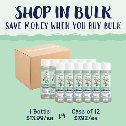 Bobbi Panter Dog Shampoo - Made in USA - All Natural Formula for Itch Relief &amp; Soothing Skins, Concentrated 16:1 for Professional Groomers - Green Apple Scent, 13 Oz (Case of 12)