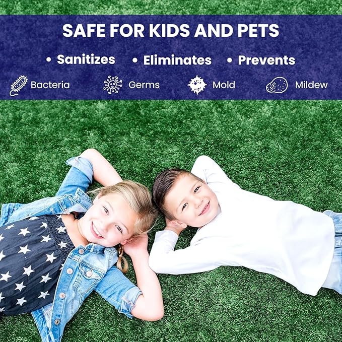 BioS+ Odor Eliminator Concentrate – Artificial Turf Cleaner for Pet Urine Outdoor &amp; Yard Deodorizer for Dog Urine and Waste – Enzyme Formula, Safe for Pets, Kids &amp; Plants – 1 Gallon