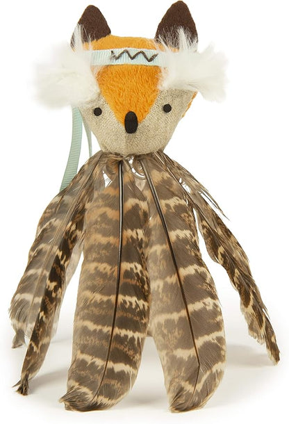 SmartyKat Toss-A-Fox Feather Toss &amp; Chase Cat Toy, Randomly Selected Color - Brown OR White, One Size
