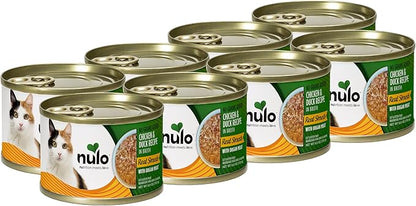 Nulo Real Shreds with Organ Meat Wet Canned Cat Food, Chicken &amp; Duck, 6.0 Ounce, 8 Cans