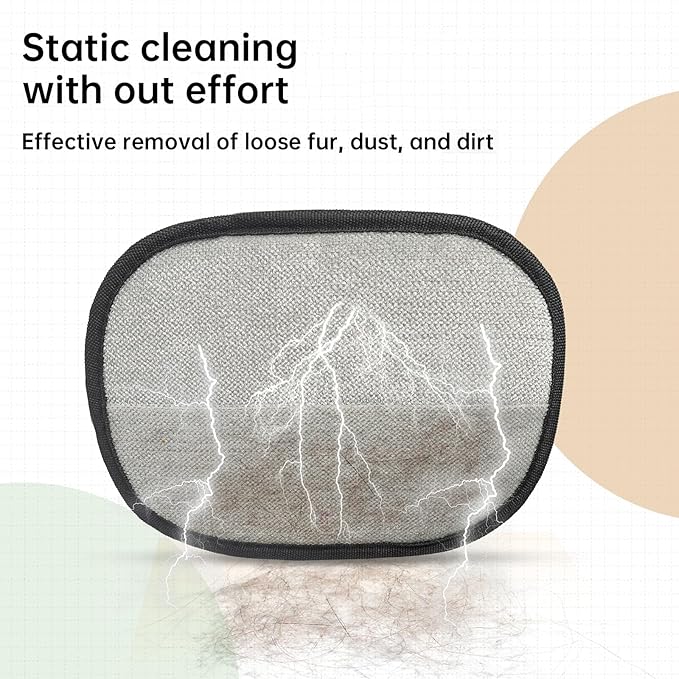 Flea Comb and Pet Hair Removal Glove for Cats &amp; Dogs Brush for Shedding Pet Hair Removal Comb with Long &amp; Short Stainless Steel Teeth for Deshedding &amp; Clothing/Couch/Furniture/Carpet/Car Seat
