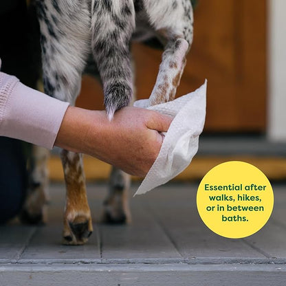 Earth Rated Dog Wipes, Hypoallergenic, Cleaning and Hydrating, for Grooming Paws, Body and Butt, Lavender Scented, 100 Count