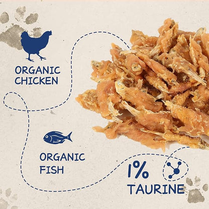 Dog Treats Chicken &amp; Fish, High in Protein and Omega-3, for Large Small Dogs, 10.5 oz