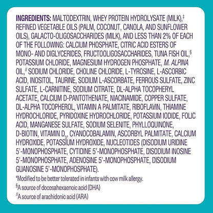 Pepticate Baby Formula, Hypoallergenic Powdered Infant Formula for Cow Milk Allergy, with Omega 3 DHA, ARA, Iron &amp; Prebiotics, 13.2oz (Pack of 4)