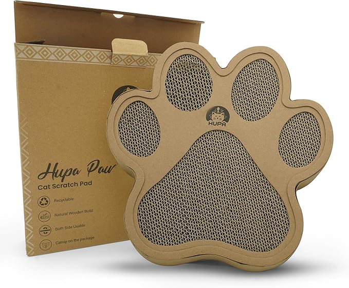 Paw-Shaped Cat Scratcher | Reversible Cardboard Kitty Scratcher | Cat Scratching Board for Indoor Cats | cat Scratcher Cardboard for Small &amp; Medium Cats &amp; Kittens | Cat Toy (Medium)