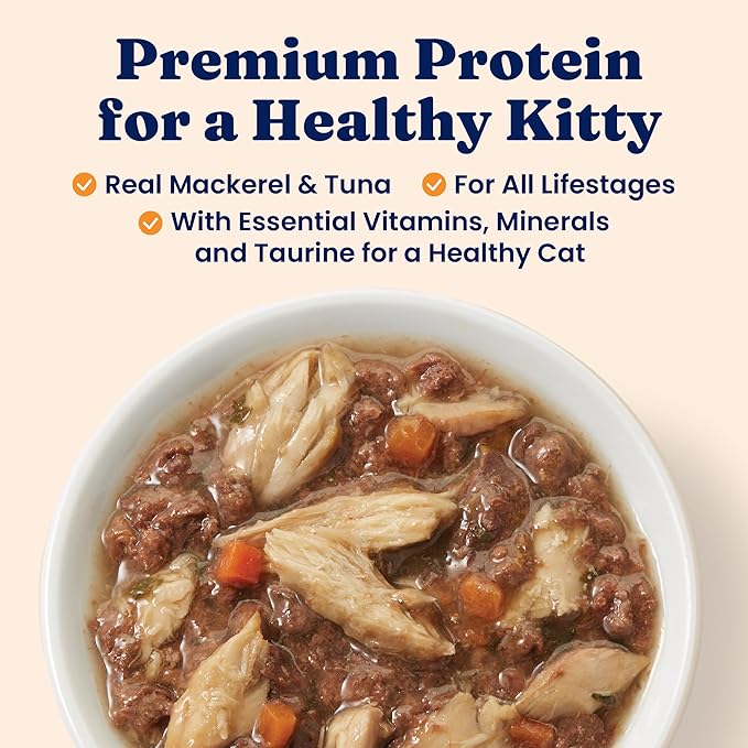 Solid Gold Five Oceans Holistic Grain Free Wet Cat Food, Mackeral &amp; Tuna in Gravy, All Life Stages, 3oz Can, 24 Count (Packaging May Vary)