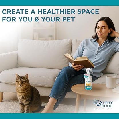 Cat Dander Remover Aloe Vera Free- Pet Dander Allergy Reducer Relief Dry Skin Spray for Cats and Humans| Cruelty-Free &amp; Made in USA (1 Pack)