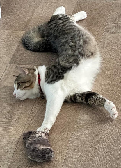 Refillable Kitty Crinkle Furry Catnip Toy