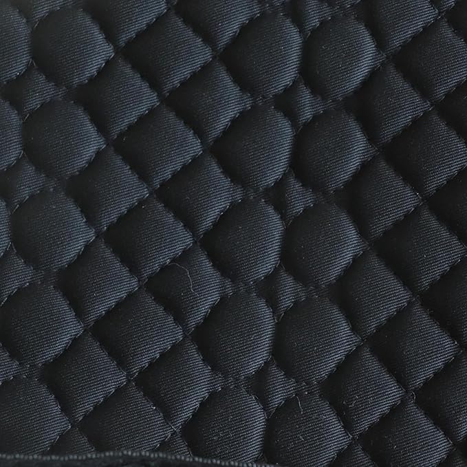 Woolous Dressage Saddle Pad, English Saddle Pad with Sheepskin Trim, Lambskin Wool Fleece Lining, Square Saddle Pad for Equestrian Riding, Comfortable &amp; Shock Absorbing