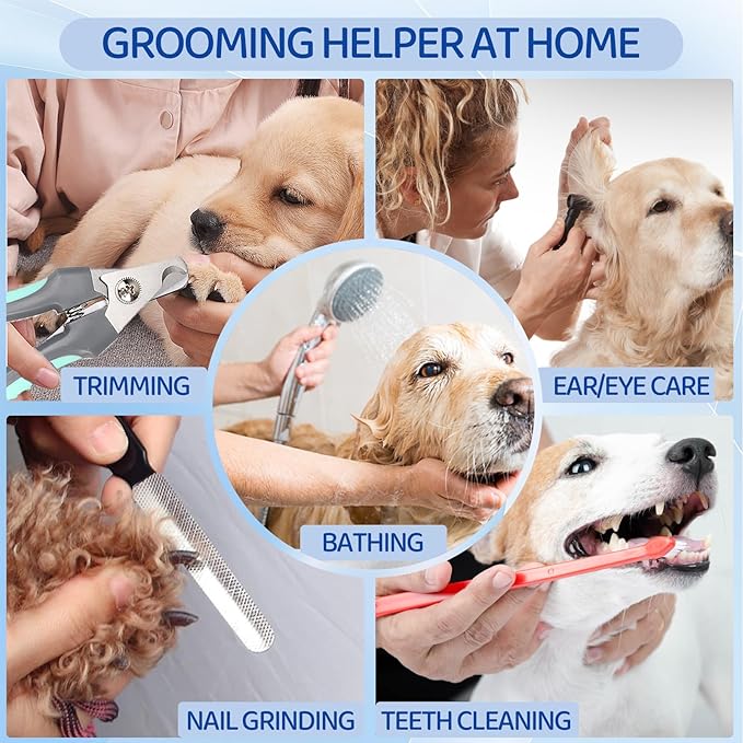 Pet Grooming Hammock for Small Dogs &amp; Cats - Nail Trimming Sling with Clippers, Nail File, &amp; Scissors - XXS Hanging Grooming Harness for Safe &amp; Easy Nail Care