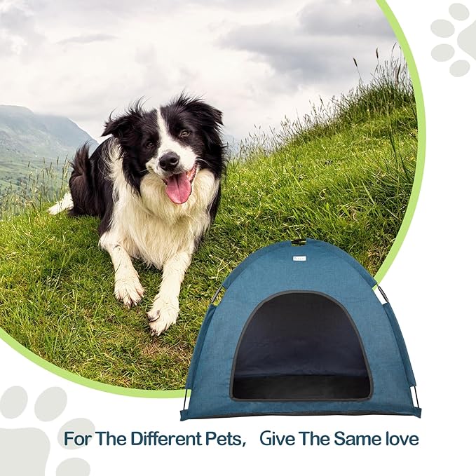 Navy Blue Large Outdoor Cat &amp; Dog Tent - Waterproof, Washable, Indoor/Outdoor, Cave Nest Bed