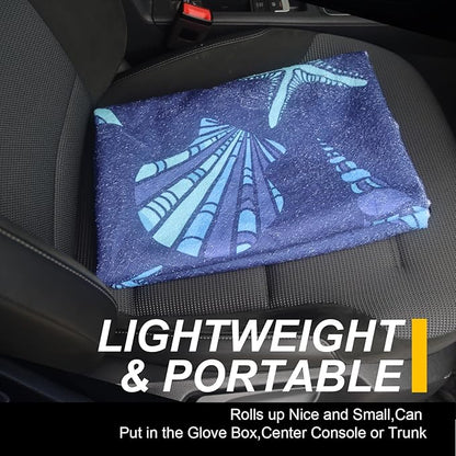 Back Seat Cover for Car Trucks Van SUV,Waterproof Rear Bench Towel Seat Covers for Dogs and Kids,Automotive Backseat Protector (Conch Shells Starfish)