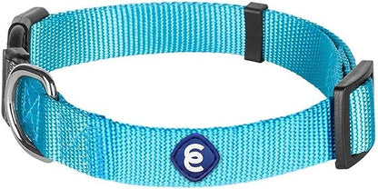 Blueberry Pet Essentials Large Dog Collar in Turquoise | Adjustable &amp; Eco-Friendly Durable Nylon Strap | Classic Collar for Large Dogs, Boy &amp; Girl Pets