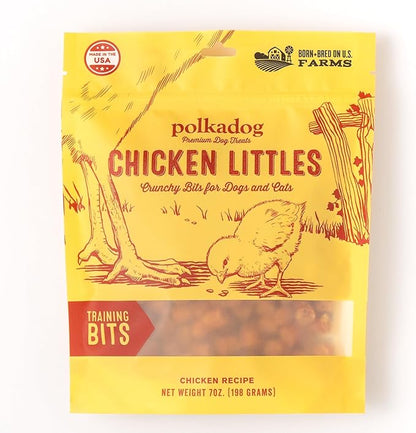 Polkadog Chicken Littles Crunchy Training Bits – All Natural, Limited Ingredient Healthy Training Treats for Dogs. Handcrafted &amp; Made in USA. Great for Dogs with Allergies or Sensitive Stomachs – 7oz