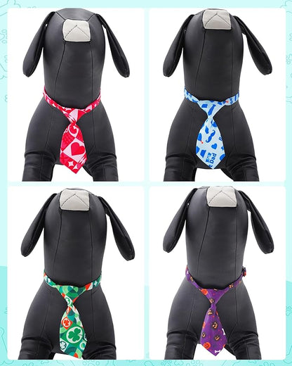 PET SHOW 10 Pack Holiday Dog Ties Neckties for Large Medium Dogs Adjustable Grooming Accessories Neck Ties Bowties Girl Boy Pets Festival Costumes Puppy Wedding Party Gift Favor
