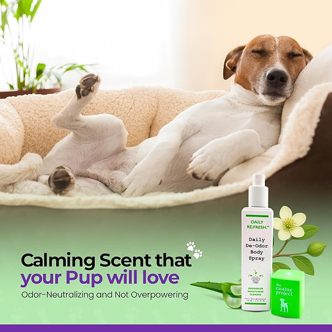 Luxury Daily Dog Deodorant &amp; Grooming Spray – Long-Lasting, Odor Eliminating Pet Deodorizer Spray for Dogs’ Coat &amp; Skin – Gentle &amp; Clean, Irresistible Fresh Spa Scent 5.07 Fl oz.