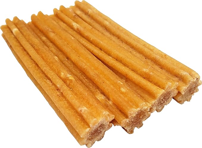 Himalayan Dog Chew Churro Yak Cheese Dog Chews, 100% Natural, Long Lasting, Gluten Free, Healthy &amp; Safe Dog Treats, Lactose &amp; Grain Free, Protein Rich, Real Peanut Butter Flavor, 4 Churros Per Pouch