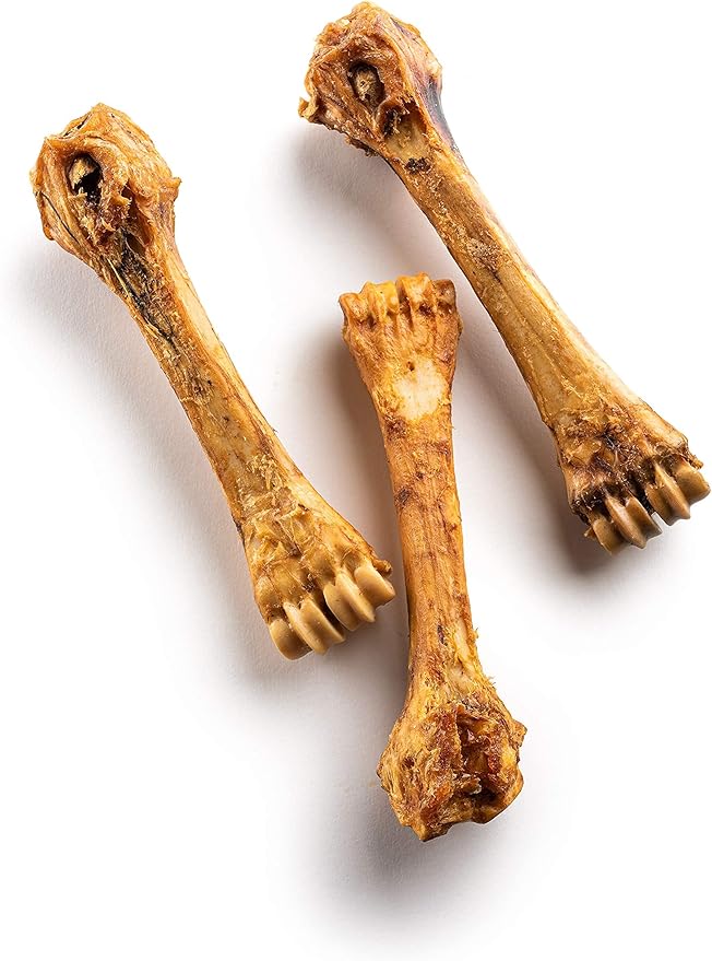 Jack&amp;Pup 8-11” Shin Bones, Roasted Meaty Beef Bone for Dogs – Long Lasting Natural Dog Bones, Big Dog Bone for Large Dogs (3 Pack)