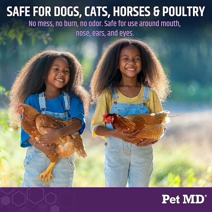 Pet MD All-in-One Derm Care - Hypochlorous Acid Spray for Dogs &amp; All Pets - Skin Soother for Dogs &amp; Wound Spray for Dogs - Cat Wound Care, Dog Hot Spot Remedy, &amp; Dog Itch Relief - 8oz