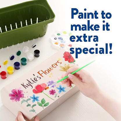 Home Grown Paint &amp; Grow Flower Gardening Kit Set for Boys and Girls - Craft Activity Toy for Kids, Ages 5 6 7 8-12 Years Old - Unique Birthday Present - Plant Gift Toys