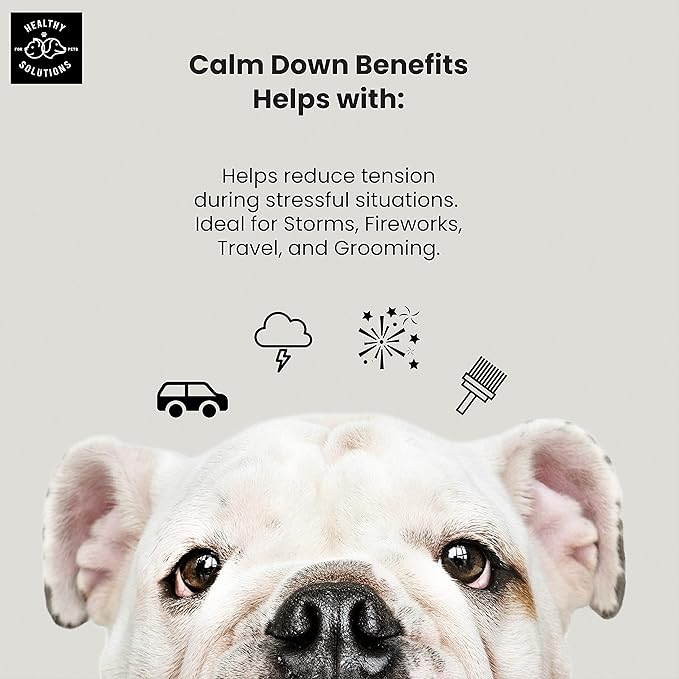 Calming Chews for Dogs - Dog Calming Treats for Anxiety &amp; Stress Relief with Melatonin and Ginger - Aid with Storms, Grooming, Fireworks, Separation, Travel, Motion Sickness, &amp; Sleep - 120 Chews
