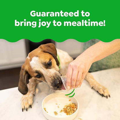 Greenies Smart Topper High Protein Wet Mix-in for Dogs, Duck, Broccoli, Carrots &amp; Barley Recipe in Vitabroth Broth - Bone Broth + Vitamins E &amp; B1, 10 Count