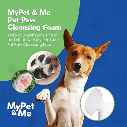 My Pet &amp; Me Dog Paw Cleaner - Foaming Cleanser for Easy Paw Cleaning - No-Rinse Dog Paw Washer - Gentle Foot Cleaner for Dogs - Paw Wash for Small &amp; Large Dogs - 4.05 oz