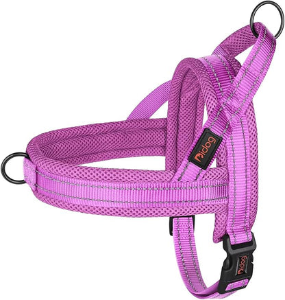 Didog No Pull Dog Harness with Soft Mesh Padded,Reflective &amp; Quick Fit Light Weight Dog Strap Vest Harness,Easy for Walking Training (XS:Chest 15-18", Purple)