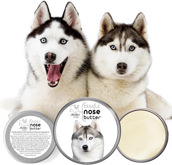 The Blissful Dog Husky Unscented Nose Butter, 2-Ounce